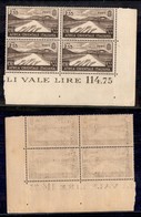 Colonie - Africa Orientale Italiana - 1938 - 2,55 Lire (16) - Quartina Angolare - Coppia Superiore Con Gomma Originale + - Autres & Non Classés
