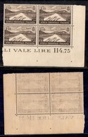 Colonie - Africa Orientale Italiana - 1938 - 2,55 Lire (16) - Quartina Angolare - Coppia Superiore Con Gomma Originale + - Altri & Non Classificati