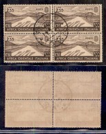 Colonie - Africa Orientale Italiana - 1938 - 2,55 Lire (16) - Quartina Usata (180+) - Autres & Non Classés