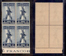 Colonie - Africa Orientale Italiana - 1938 - 5 Lire (18) In Quartina - Gomma Integra (300) - Autres & Non Classés