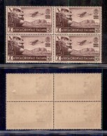 Colonie - Africa Orientale Italiana - 1938 - 10 Lire (10 - Aerea) In Quartina - Gomma Integra (200+) - Autres & Non Classés