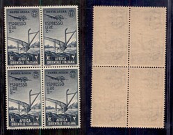 Colonie - Africa Orientale Italiana - 1938 - 2 Lire Aeroespresso (12 - Aerea) In Quartina - Gomma Integra (250+) - Sonstige & Ohne Zuordnung