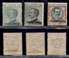 Colonie - Eritrea - 1925 - Soprastampati (93/95) - Serie Completa - Gomma Integra (550) - Other & Unclassified