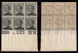 Colonie - Eritrea - 1925 - Blocco Di Sei Del 30 Cent (94) - Bordo Foglio - Gomma Integra (600+) - Other & Unclassified