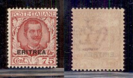 Colonie - Eritrea - 1926 - 75 Cent Floreale (113) - Gomma Integra (350) - Other & Unclassified