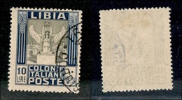 Colonie - Libia - 1921 - 10 Lire Pittorica (32) Usato (225) - Other & Unclassified