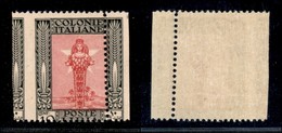 Colonie - Libia - 1924 - 10 Cent Pittorica (47azca) - Dentellatura Verticale Obliqua E Spostata (ritagliato Con Le Forbi - Other & Unclassified