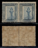 Colonie - Libia - 1924 - 25 Cent Pittorica (49f) - Coppia Con Centri Spostati - Gomma Integra (420+) - Other & Unclassified