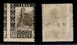 Colonie - Libia - 1924 - 30 Cent Pittorica (50zc/zd) Con Dentellature Spostate (verticale A Sinistra + Orizzontale In Ba - Other & Unclassified