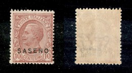 Colonie - Saseno - 1923 - 10 Cent Leoni (1) - Gomma Integra (200) - Other & Unclassified