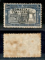 Colonie - Somalia - 1927 - Non Emessi - 5 Lire Milizia (108A) - Gomma Integra - Ingiallimenti Al Retro (3.200) - Other & Unclassified