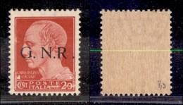 RSI - G.N.R. Brescia - 1943 - GNR Brescia - 20 Cent (473/I L) Con R Accostato A N - Gomma Integra (225) - Altri & Non Classificati
