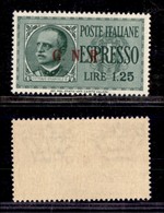 RSI - G.N.R. Brescia - 1943 - GNR Brescia - Espressi - 1,25 Lire (19/IIIi) - Punto Piccolo Dopo N - Gomma Integra (150) - Andere & Zonder Classificatie