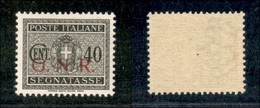 RSI - G.N.R. Brescia - 1943 - GNR Brescia - Segnatasse - 40 Cent (52/I) - Gomma Integra (200) - Andere & Zonder Classificatie