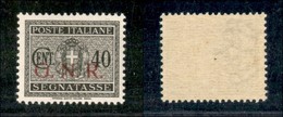 RSI - G.N.R. Brescia - 1943 - GNR Brescia - Segnatasse - 40 Cent (52/I) - Gomma Integra (200) - Altri & Non Classificati