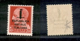 RSI - 1944 - Verona - Non Emesso - 20 Cent (495/A) - Gomma Integra - Cert. AG (1.000) - Altri & Non Classificati