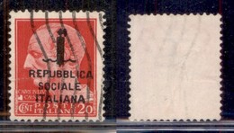 RSI - 1944 - 20 Cent (495/A) - Usato - Piccole Pieghe Al Retro (7000) - Altri & Non Classificati