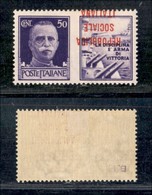 RSI - 1944 - Propaganda - 50 Cent Marina (33Aaf) - Soprastampa Capovolta Sulla Vignetta (spostata In Basso) - Gomma Orig - Altri & Non Classificati