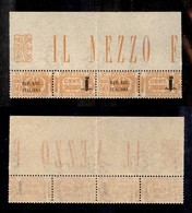 RSI - 1944 - Pacchi Postali - 50 Cent (40 + 40a) In Coppia Con Le Diverse Soprastampe (lunga + Corta) - Gomma Integra (3 - Altri & Non Classificati