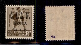 C.L.N. - Arona - 1945 - 30 Cent (17) Senza Filigrana - Gomma Integra (4.500) - Other & Unclassified