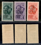 C.L.N. - Imperia - 1945 - Bandiera (13b/15b) - Serie Completa - Senza Trattino Dopo 24 - Gomma Originale (180) - Autres & Non Classés