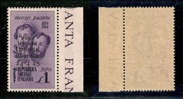 C.L.N. - Imperia - 1945 - 1 Lira Bandiera (14c) Senza Trattino Dopo 4 - Gomma Integra (150) - Andere & Zonder Classificatie