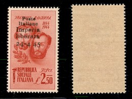 C.L.N. - Imperia - 1945 - 2,50 Lire Bandiera (15c) Senza Trattino Dopo 4 - Gomma Integra (360) - Andere & Zonder Classificatie