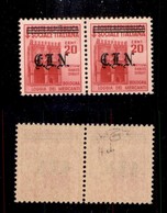 C.L.N. - Torino - 1945 - 20 Cent (Unificato 4 - Errani 4d + 4) - Doppio Punto Dopo C In Coppia Col Normale - Gomma Integ - Andere & Zonder Classificatie