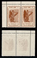 C.L.N. - Valle Bormida - 1945 - 5 Cent Vittoria (9bb + 9) - Coppia Angolare - Filigrana RO A Sinistra - Sempre Senza Gom - Sonstige & Ohne Zuordnung