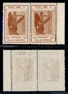 C.L.N. - Valle Bormida - 1945 - 5 Cent Vittoria (9m + 9) - Coppia Bordo Foglio Con Virgola A Sinistra - Sempre Senza Gom - Other & Unclassified