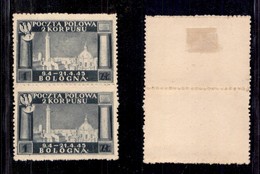 Corpo Polacco - 1945 - 1 Zloty (7) - Coppia Verticale - Sempre Senza Gomma (440) - Altri & Non Classificati