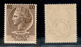 Repubblica - Posta Ordinaria - 1954 - 100 Lire Siracusana (747) - Gomma Integra (175) - Altri & Non Classificati