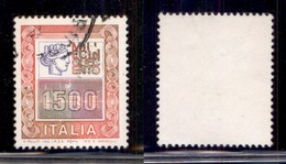 Repubblica - Posta Ordinaria - 1979 - 1500 Lire Alti Valori (1438) Con Falla Di Stampa (punto Bianco Su LL E IN) - Usato - Other & Unclassified