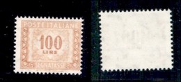 Repubblica - Segnatasse - 1957 - Segnatasse - 100 Lire (119/IIaa) - Stampa Evanescente - Gomma Integra (400) - Other & Unclassified