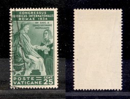 Vaticano - Posta Ordinaria - 1935 - 25 Cent Congresso Giuridico (43) - Usato (50) - Andere & Zonder Classificatie