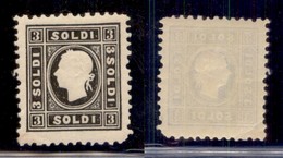 AUSTRIA - 1859 - Ristampe - 3 Soldi (11/II) - Gomma Integra - Andere & Zonder Classificatie