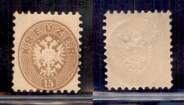 AUSTRIA - 1864 - 15 Kreuzer (34) - Gomma Integra - Andere & Zonder Classificatie