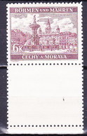 Boheme Et Moravie 1940 Mi 58 Zf (Yv 57 Avec Vignette), (MNH)** - Unused Stamps