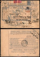 CECOSLOVACCHIA - 1926 - Bollettino Pacchi Per 50 Haleru Da Karlsbad A Cherbourg Del 11.8.26 - Transito In Germania - Int - Other & Unclassified