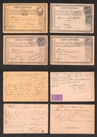 FRANCIA - 1876/1878 – 4 Cartoline Postali Per L'Italia Con Affrancature Del Periodo - Other & Unclassified