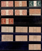 FRANCIA - 1900/1907 – Sette Coppie Con Numeri Di Tavola E Interspazi – Da Esaminare - Other & Unclassified