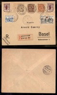FRANCIA - 1919 (10 Settembre) – Congresso Di Pace – Raccomandata Per Basilea (86/88+128 Due + 131+136) - Other & Unclassified