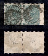 GRAN BRETAGNA - 1862 – Coppia Dell'1 Shilling (24) Non Dentellata A Destra Sul Bordo Del Foglio - Other & Unclassified