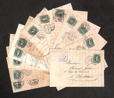 SVIZZERA - 1882/1885 – 25 Cent (72) – Lotto Di 12 Lettere D'archivio Per Bordeaux - Other & Unclassified