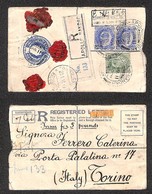 INDIA - 1911 – Registered Letter Assicurata Da Apollo Bandar (Mumbai) A Torino - Other & Unclassified