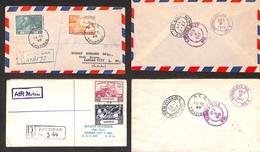ZANZIBAR - UPU – 1949 – Due Raccomandate Per Gli USA - Andere & Zonder Classificatie