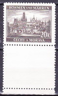 Boheme Et Moravie 1940 Mi 61 Zf (Yv 60 Avec Vignette), (MNH)** - Unused Stamps