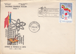 BUCHAREST PHILATELIC EXHIBITION, SCIENCE, TECHNICS AND ART, SPECIAL COVER, 1984, ROMANIA - Cartas & Documentos