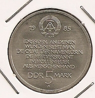 GERMAN ALLEMAGNE ALEMANHA 5 MARK 1985  Restoration Of Dresden Women's Church 136 MTG 245 000 - 5 Marcos