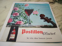 Delcampe - ANCIENNE PUBLICITE TENDRE ET LEGER  VIN  POSTILLON CLAIRET 1963 - Alcools